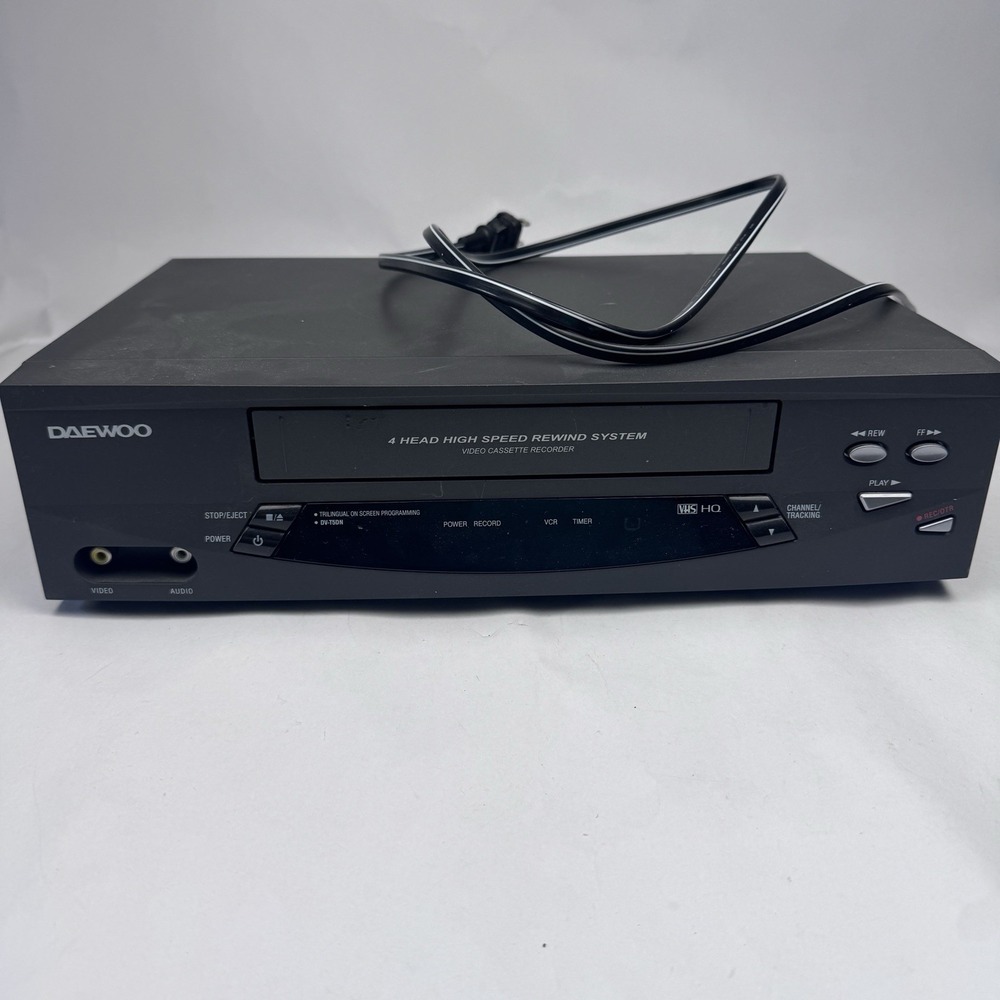 E1 Daewoo VCR DV-T5DN 4 Head VHS Player Recorder No Remote Tested Working